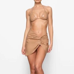 SKIMS Latex Nude Swim Skirt